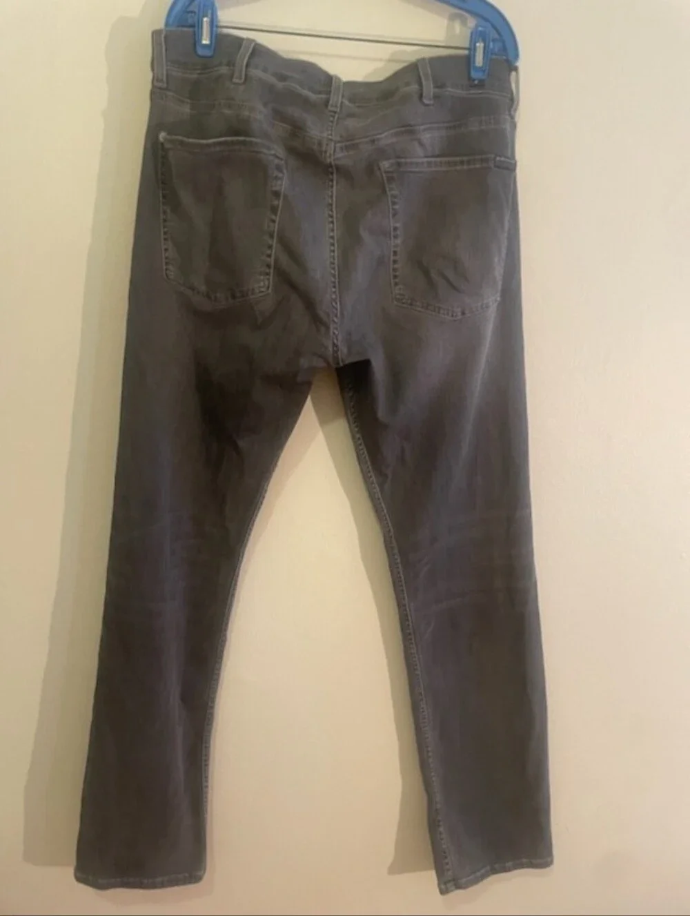 7 For All Mankind Men's Slim Straight Jeans in Charcoal Gray 36 X 30 EUC